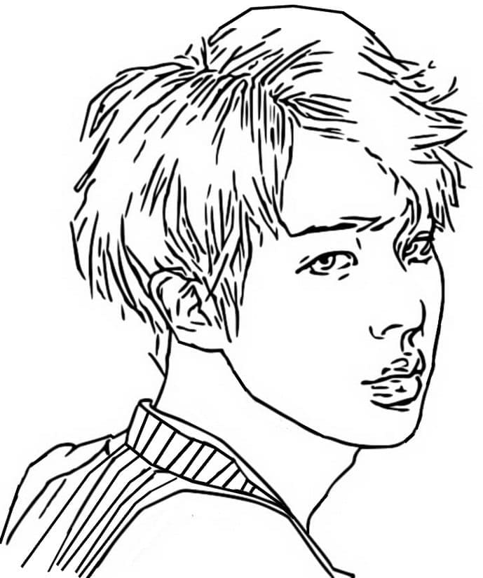 Jin de BTS coloring page
