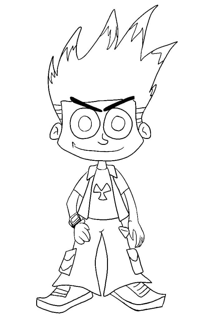 Coloriage Johnny Test Imprimable