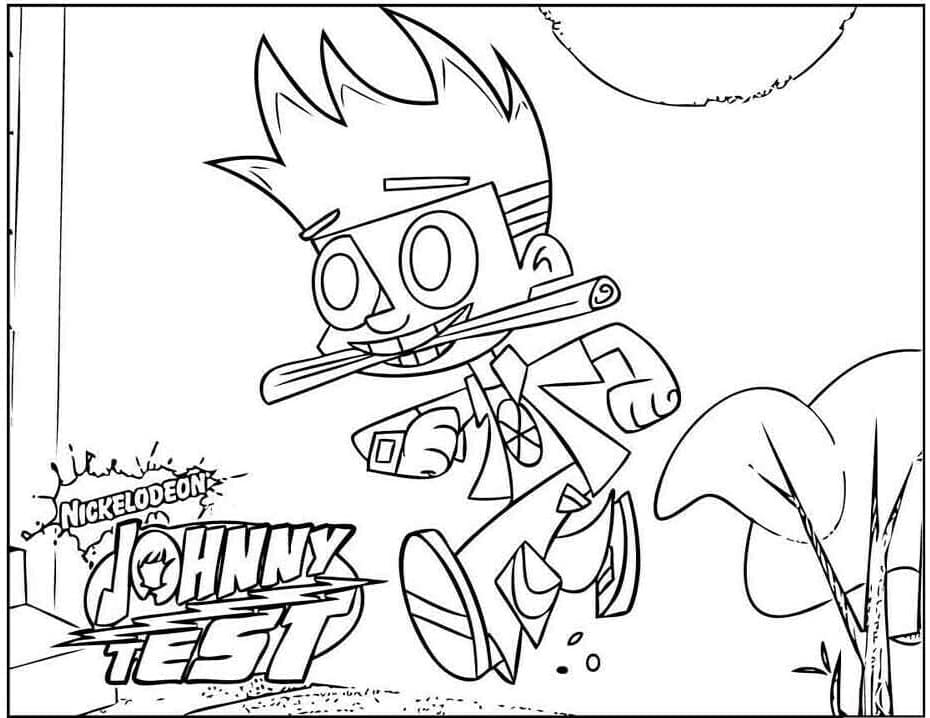 Johnny Test très Drôle coloring page