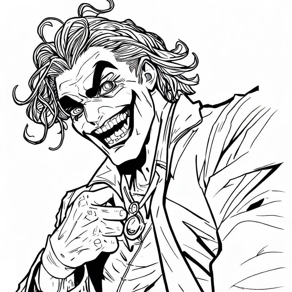 Coloriage Joker Fou