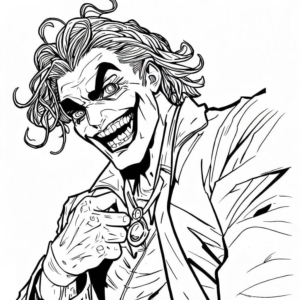 Coloriage Joker Fou T l charger Et Imprimer Gratuit Sur 