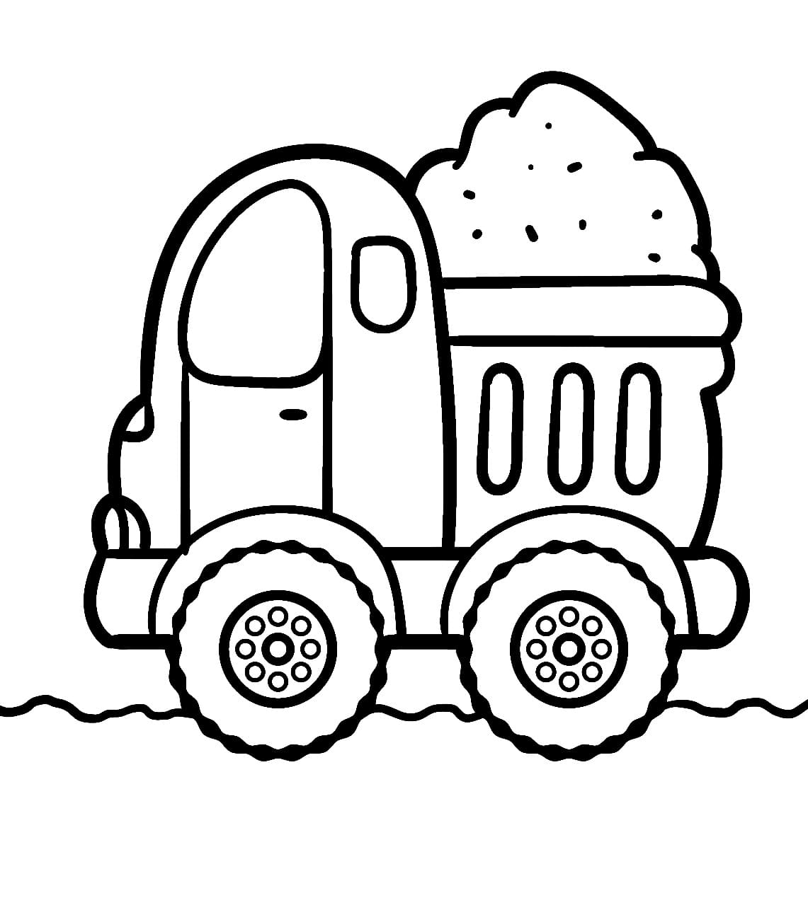 Joli Camion Benne coloring page