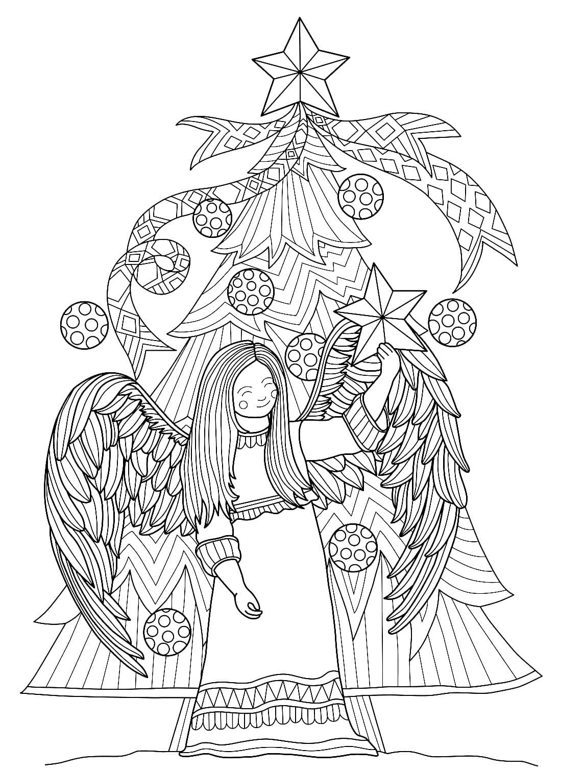 Jolie Ange coloring page