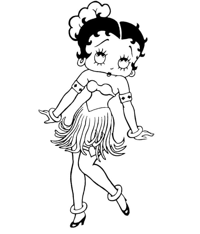 Jolie Betty Boop coloring page
