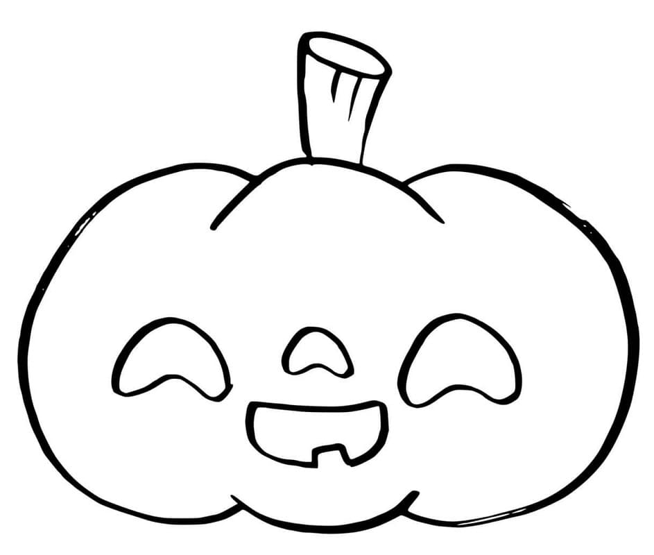 Jolie Citrouille d’Halloween Pour Enfants coloring page