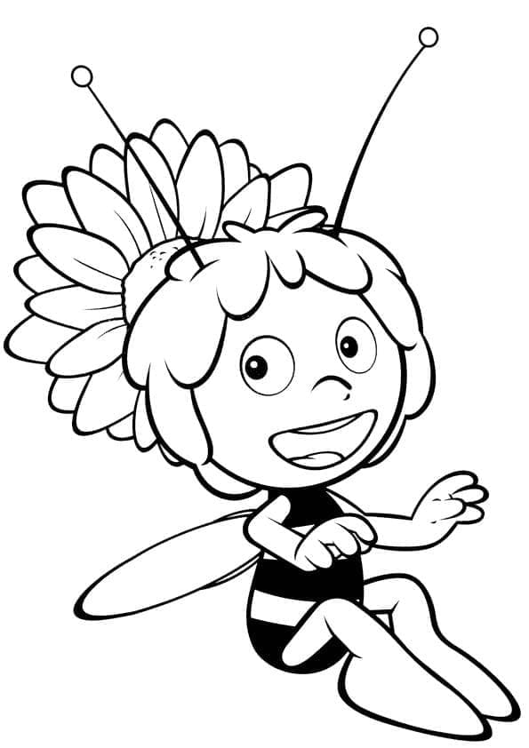 Coloriage Jolie Maya l'Abeille