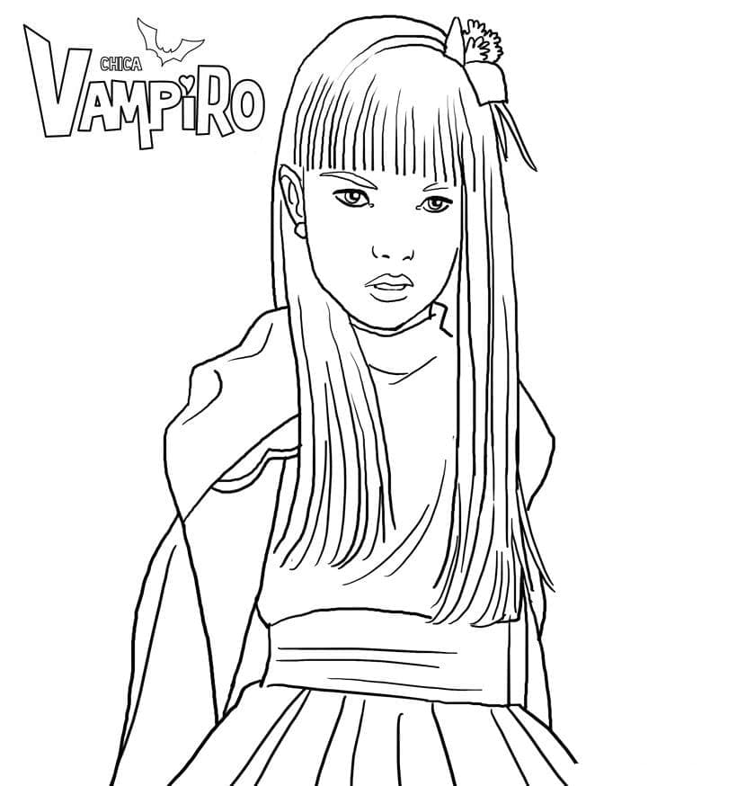Julieta Vladimoff de Chica Vampiro coloring page