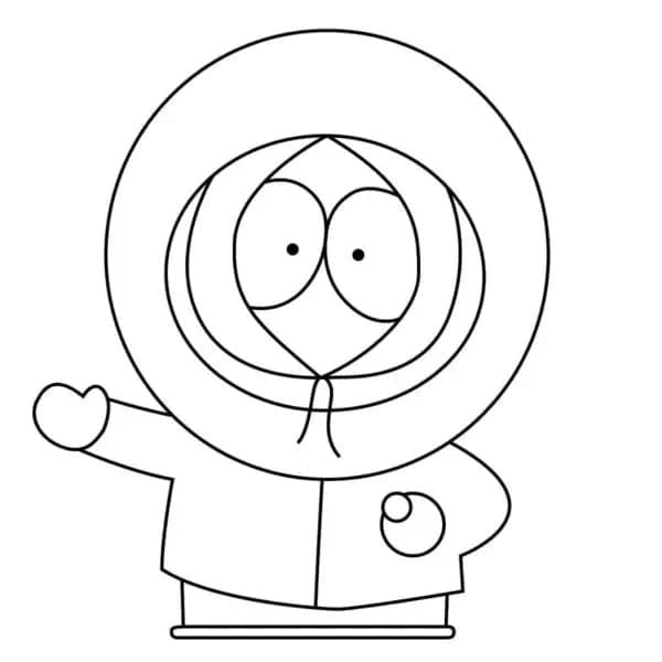 Kenny McCormick South Park coloring page