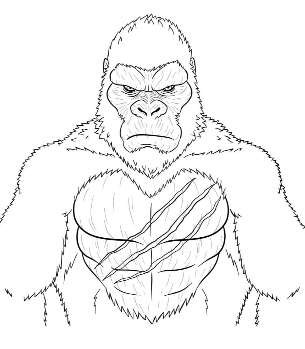 King Kong avec Cicatrices coloring page