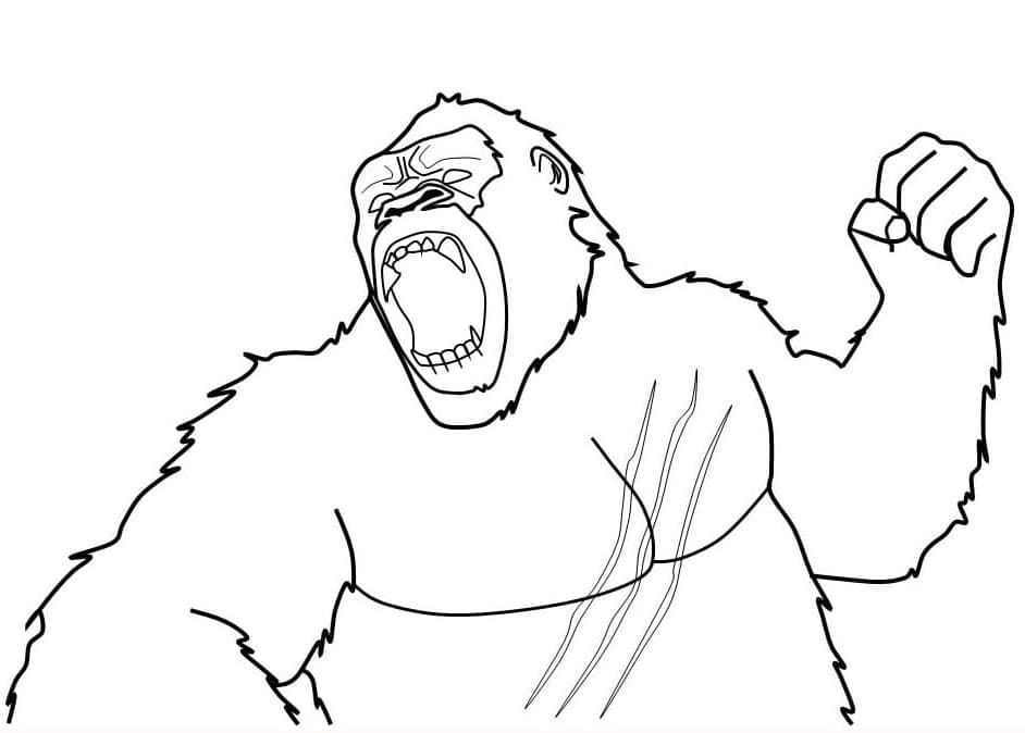 King Kong en Colère coloring page