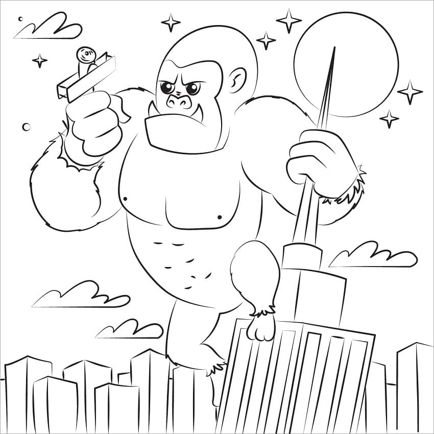 King Kong Mignon coloring page