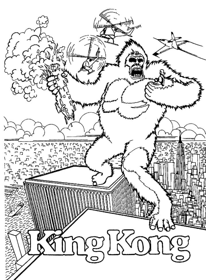 Coloriage King Kong Pour les Enfants
