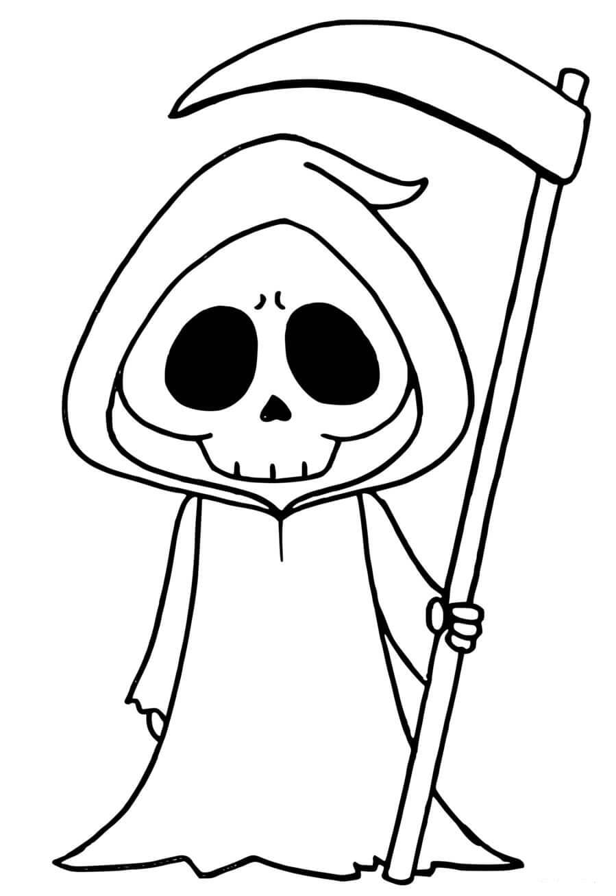 La Mort d’Halloween Pour les Enfants coloring page