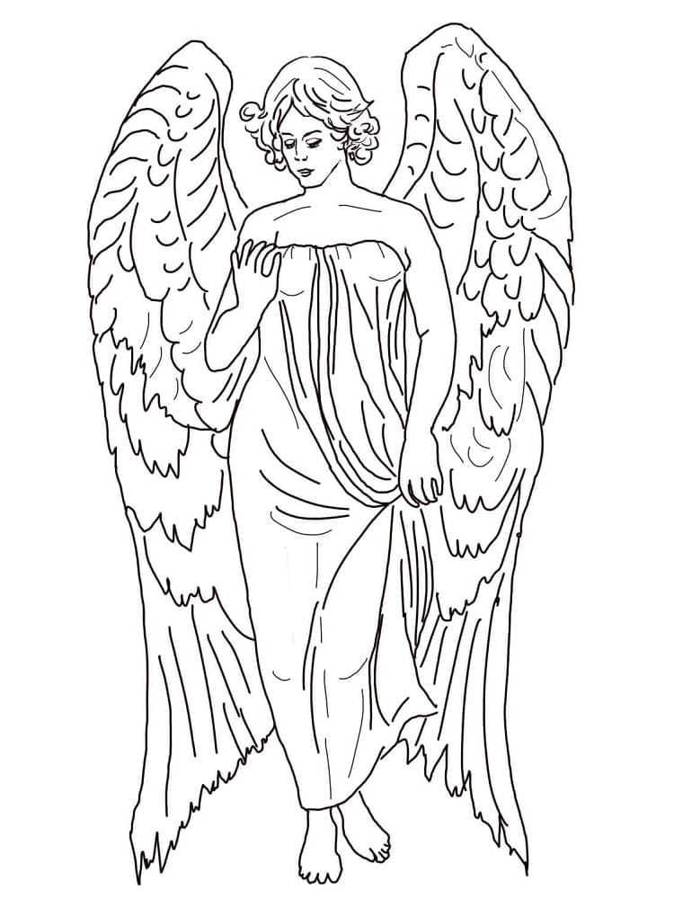 L’ange coloring page