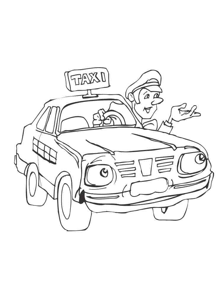 Le Chauffeur de Taxi coloring page