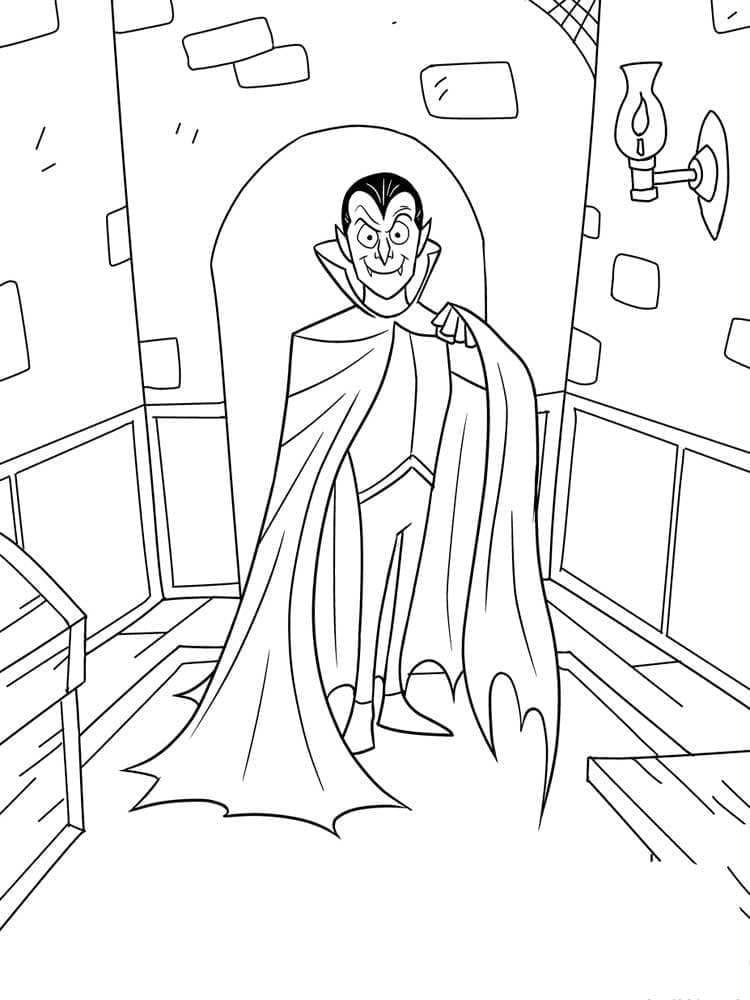 Le Dracula coloring page