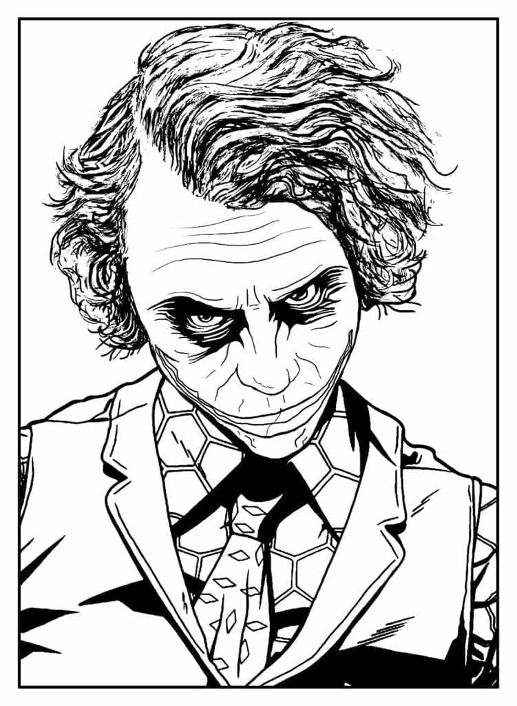 Le Joker de DC coloring page
