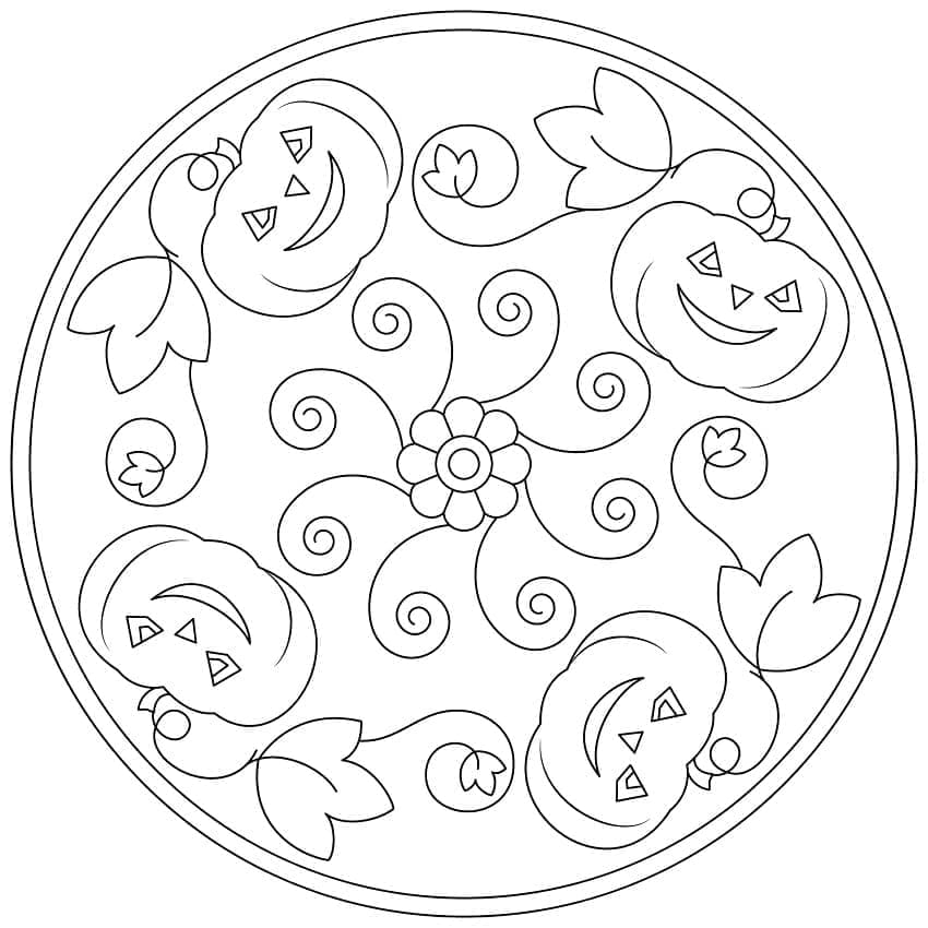 Le Mandala d’Halloween coloring page
