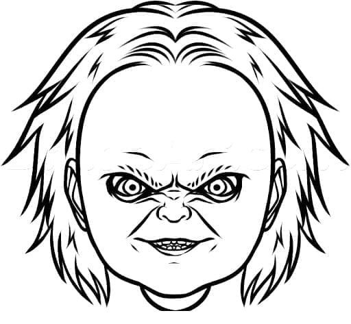 Le Visage de Chucky coloring page