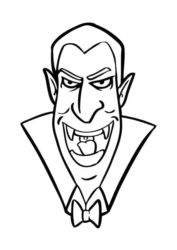 Le Visage de Dracula coloring page