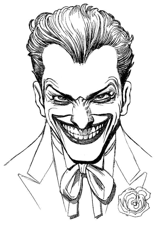 Le Visage de Joker coloring page