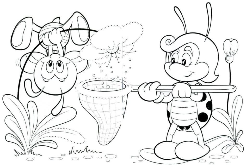 Coloriage Les Amis de Maya l'Abeille