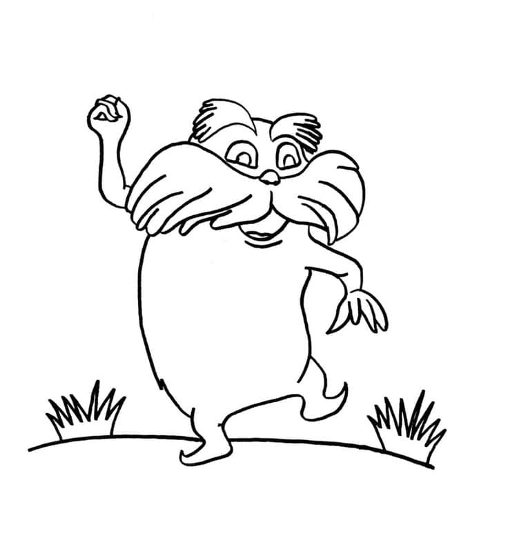 Lorax Heureux coloring page