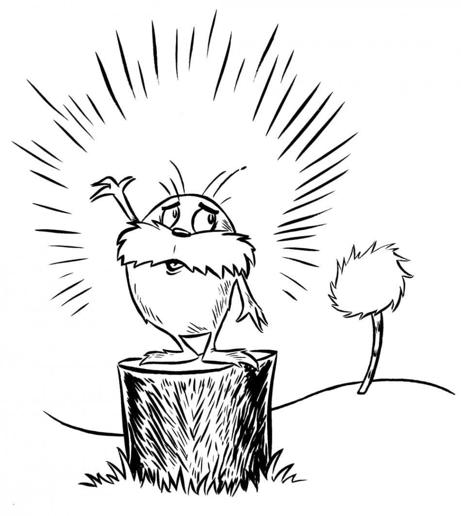 Lorax Laid coloring page