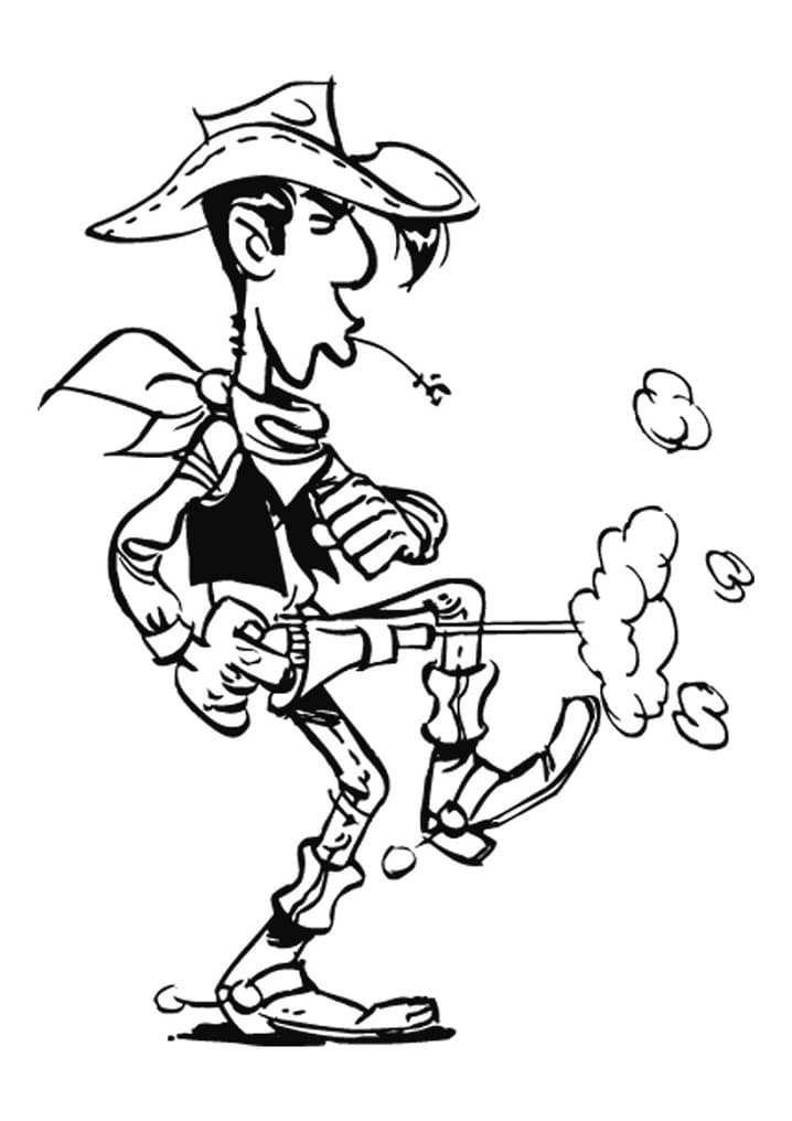 Lucky Luke 3 coloring page