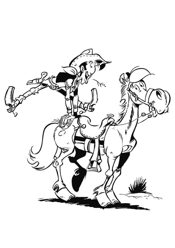 Lucky Luke 4 coloring page