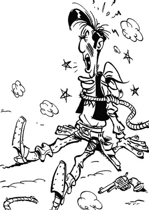 Lucky Luke Drôle coloring page