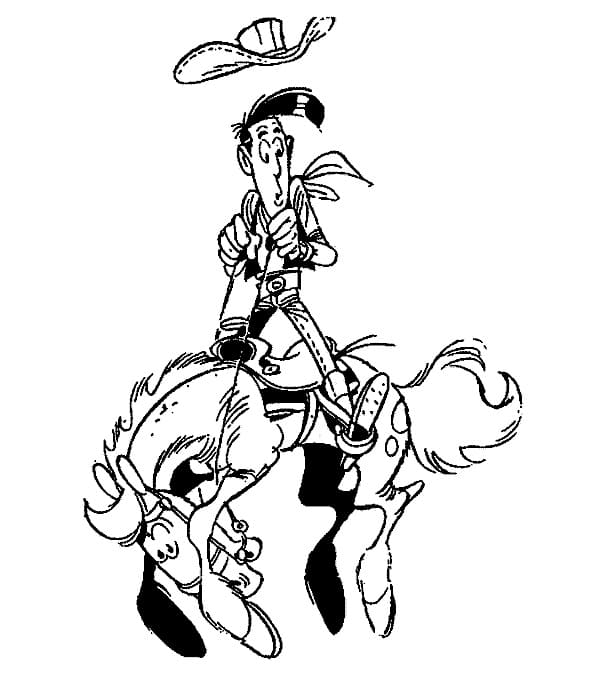 Lucky Luke et Jolly Jumper coloring page