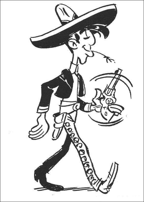 Lucky Luke Le Sheriff coloring page