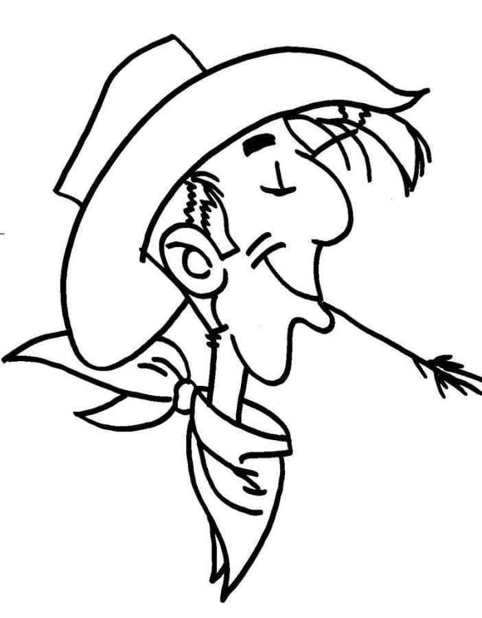 Coloriage Lucky Luke Souriant