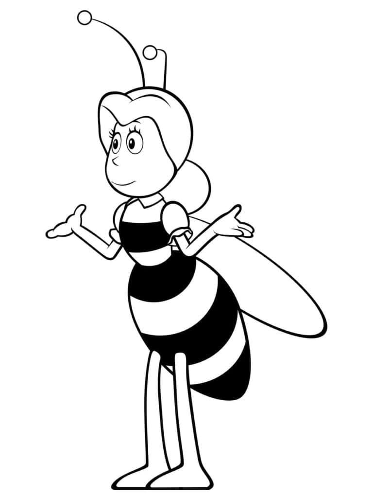 Coloriage Mademoiselle Cassandre de Maya l'Abeille