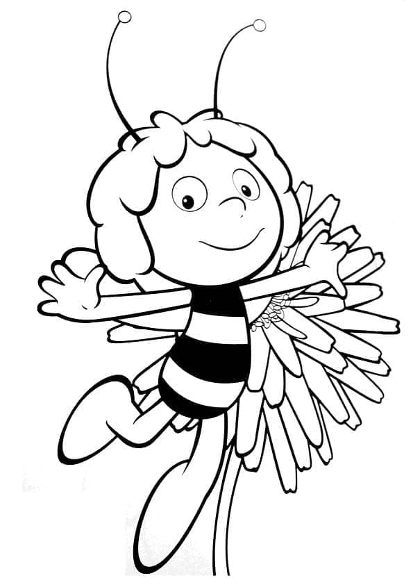 Coloriage Maya l'Abeille Mignonne