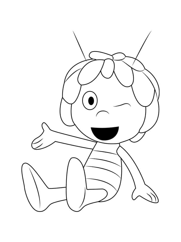 Coloriage Maya l'Abeille Pour les Enfants