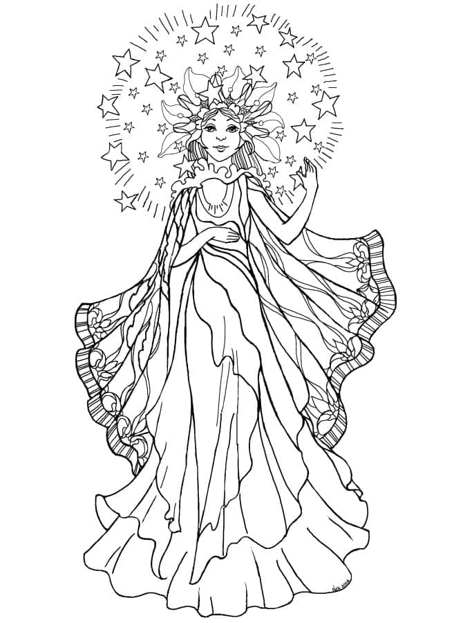 Merveilleuse Ange coloring page