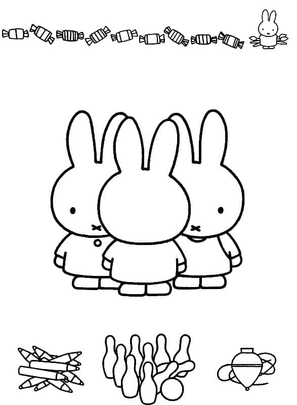Miffy 2 coloring page