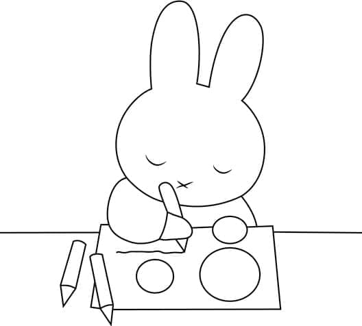 Miffy Apprend coloring page