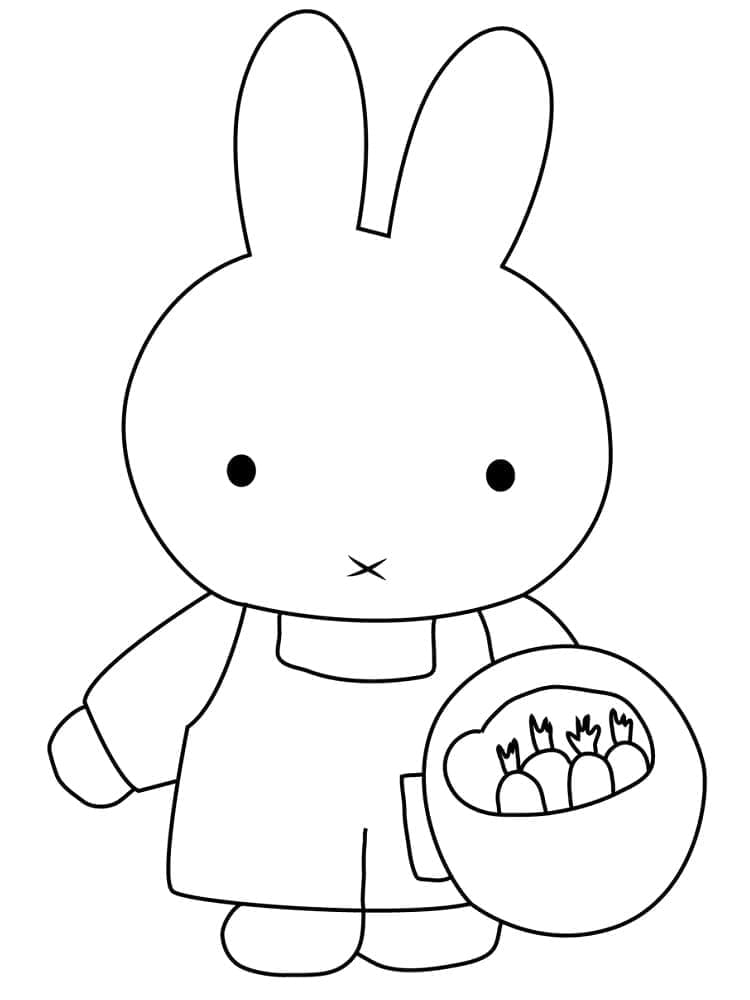 Miffy et Carottes coloring page
