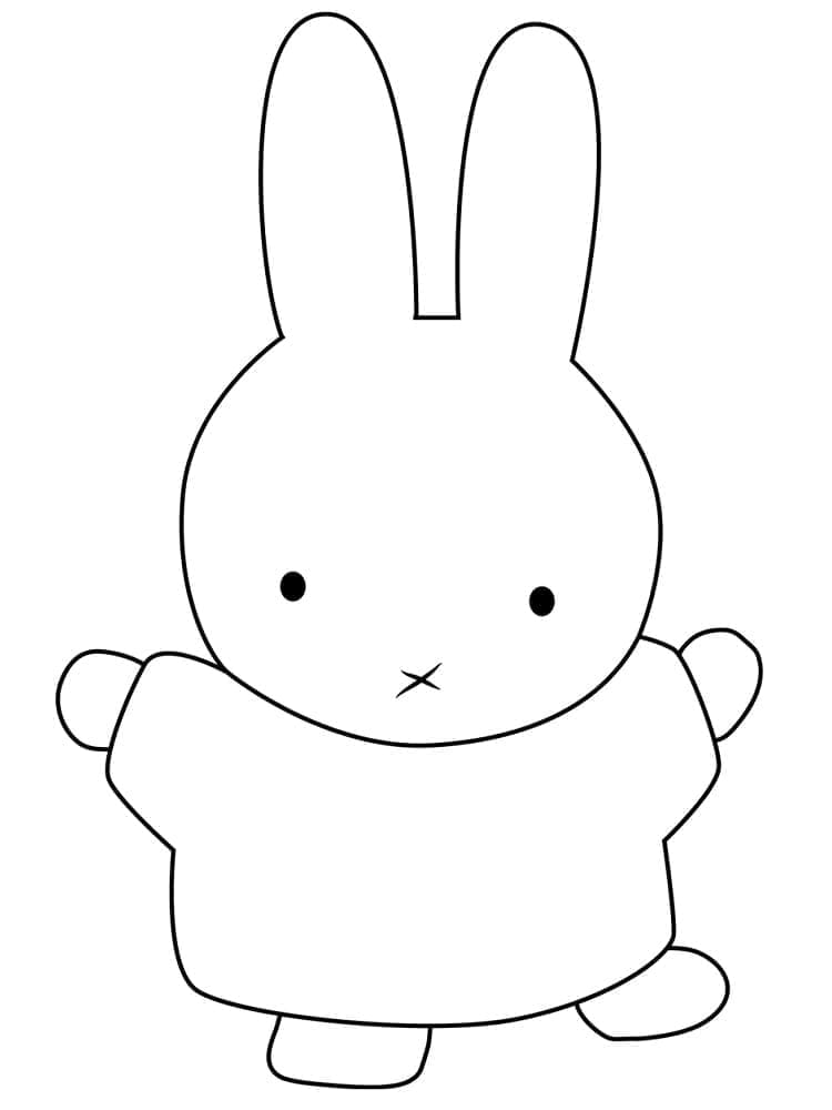 Miffy Heureuse coloring page