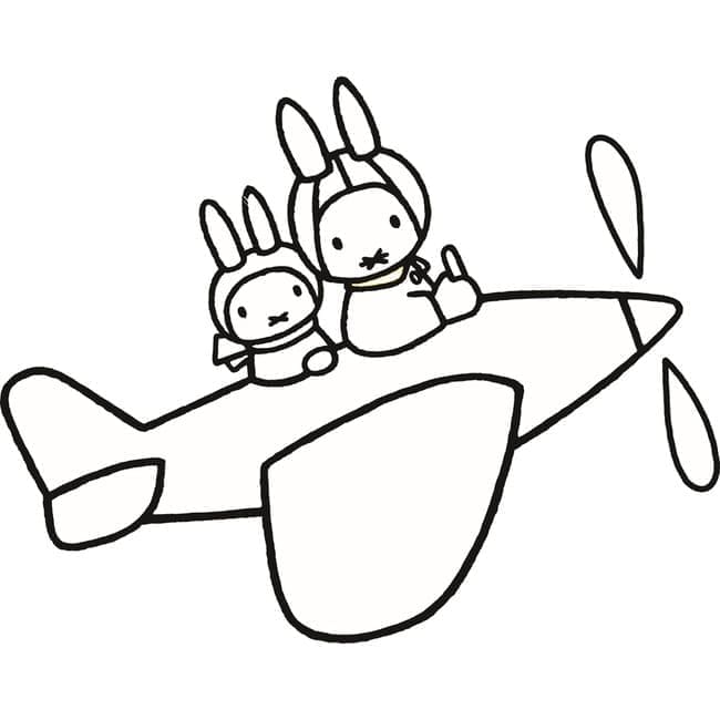 Miffy Volant coloring page