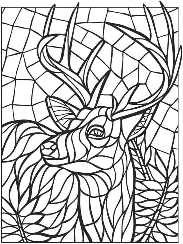 Mosaïque de Cerf coloring page