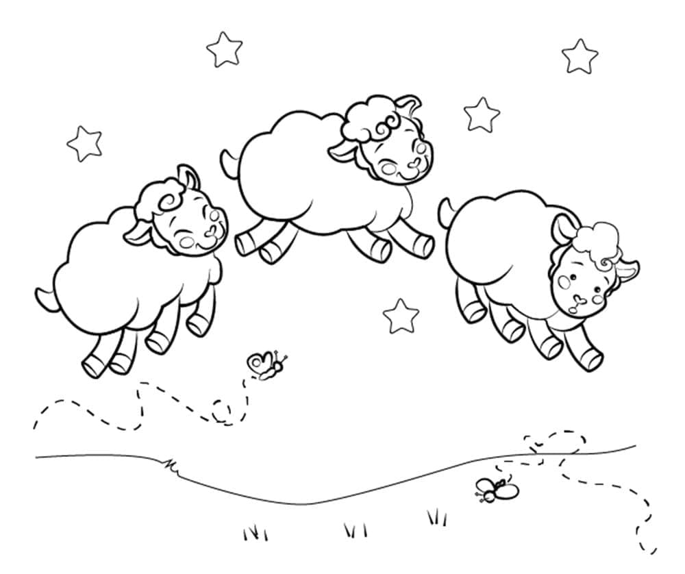 Moutons Cocomelon coloring page