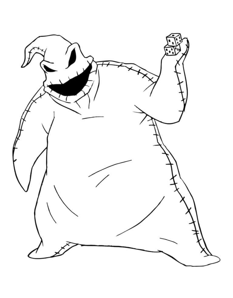 Oogie Boogie de L’Étrange Noël de Monsieur Jack coloring page