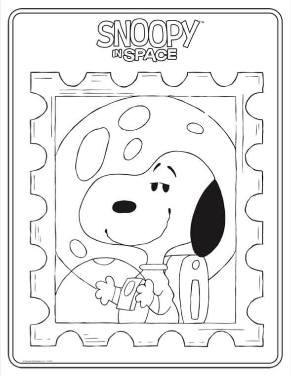 Peanuts Snoopy coloring page
