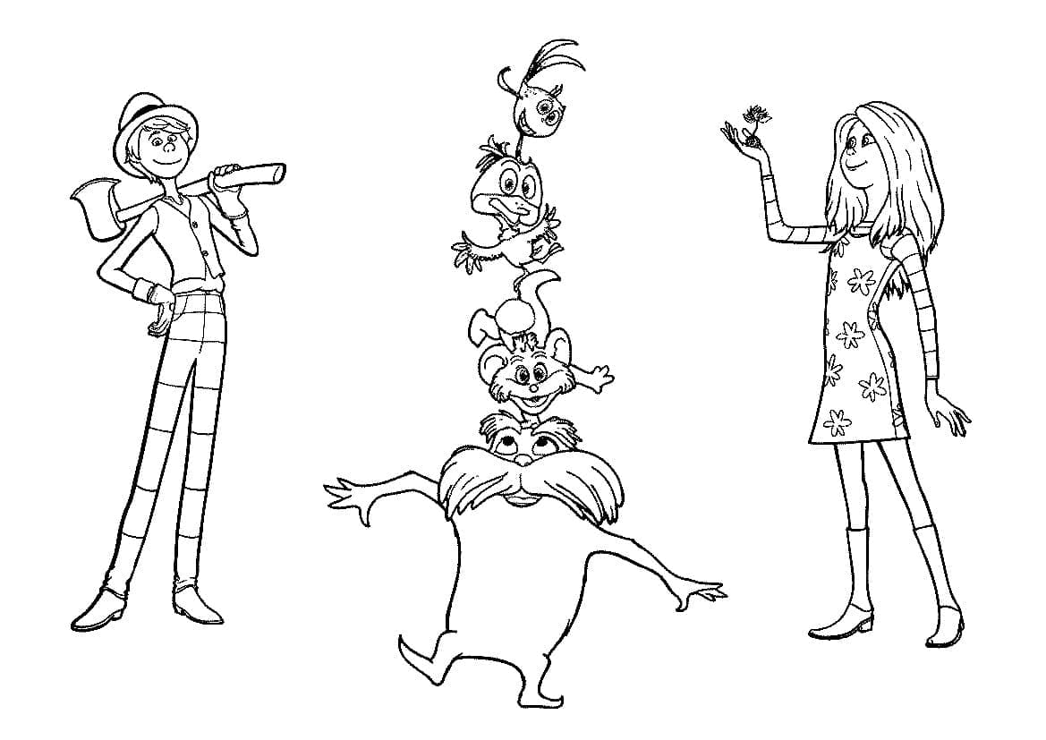 Personnages de Lorax coloring page
