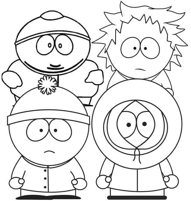 Coloriage Personnages de South Park