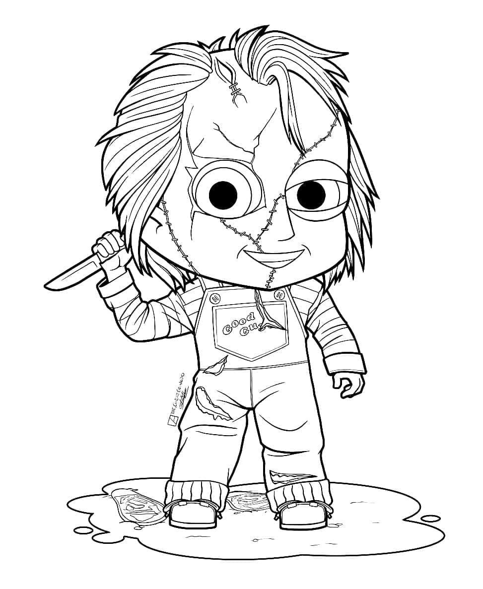 Petit Chucky coloring page